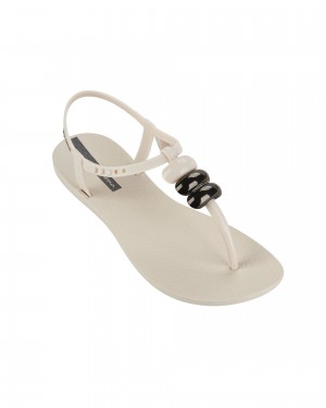 Ipanema Class Sandal Ženske Sandale Bež Metalne Sive | 9306PMXOU