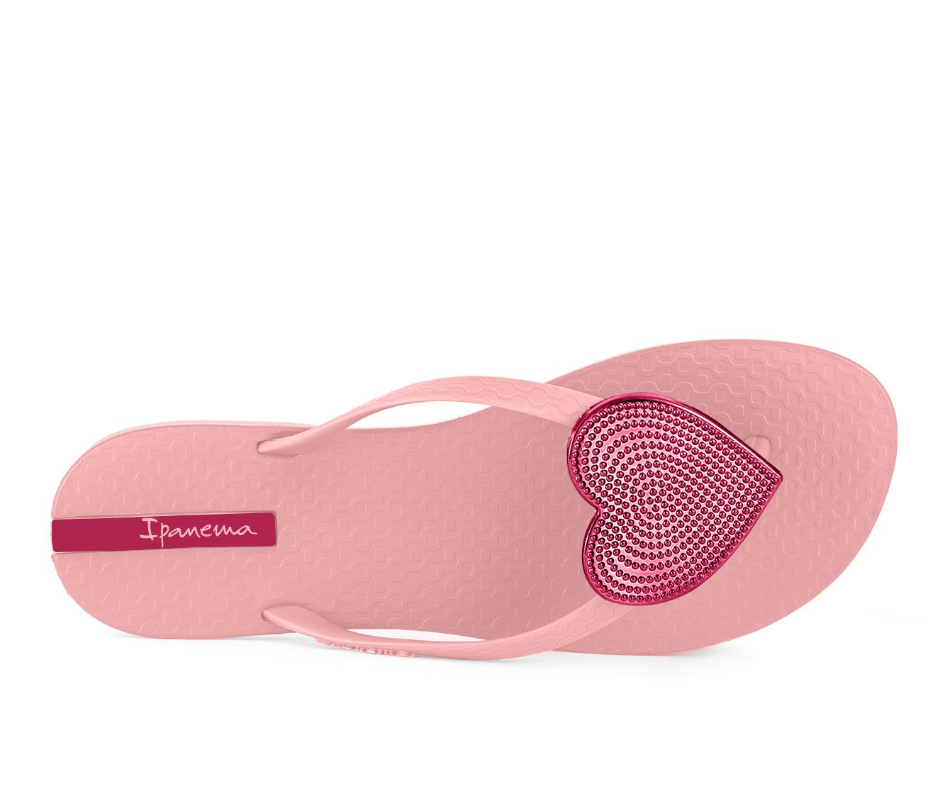 Ipanema Wave Heart Ženske Japanke Roze Crvene | 7892RUDYQ